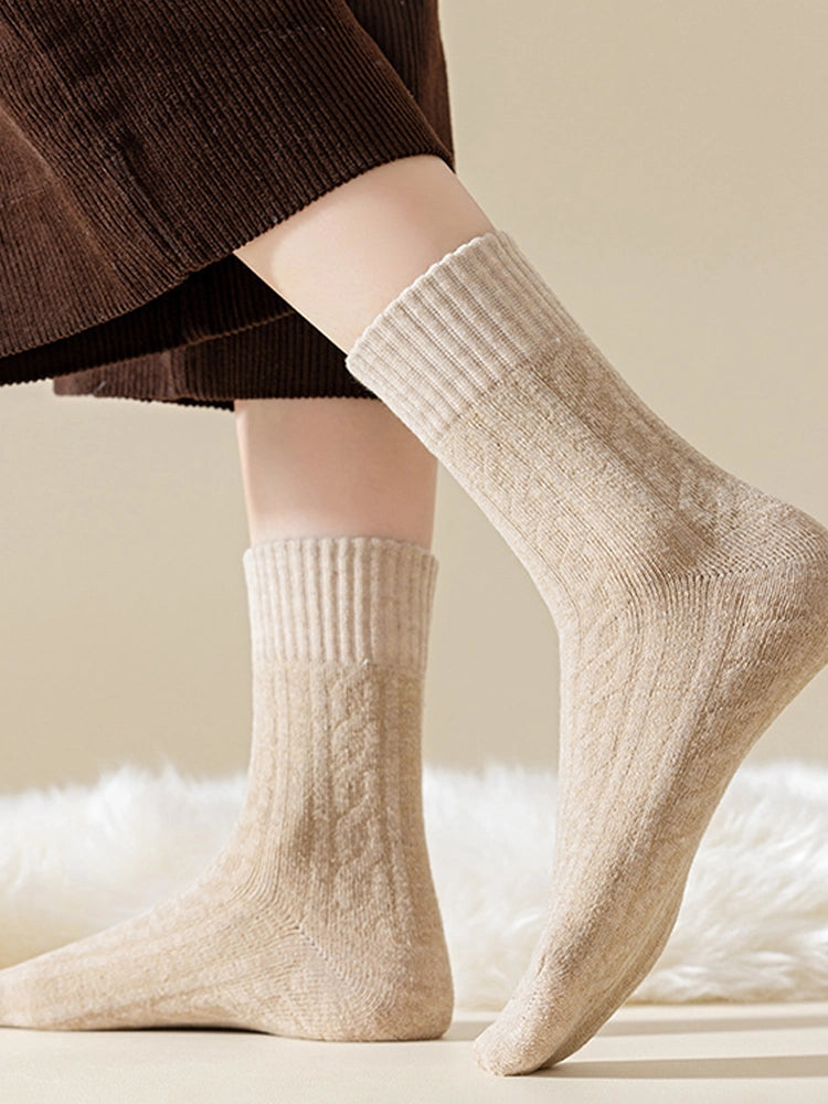 Women's Thick  Lining Warm  Mid Calf Socks
